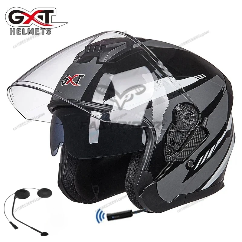 Full Face Motorcycle Helmet With Bluetooth - GXT Motorrad Helm Headset Drahtlose Lautsprecher