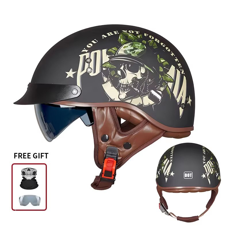 Vintage-Halbgesichts-Motorradh – Vintage Open Face Retro Helmet Bewertung und Preis