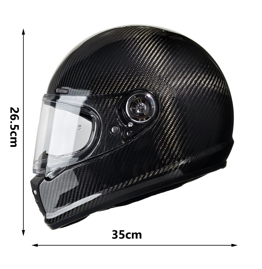 3K Carbonfaser Retro Vollvisie – Full Face Motorcycle Helmet With Bluetooth Bewertung und Preis