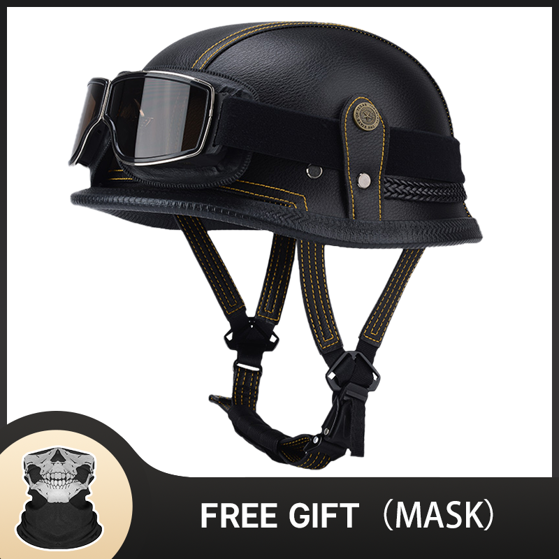 Deutscher halber Vintage-Helm, – Vintage Open Face Retro Helmet Bewertung und Preis