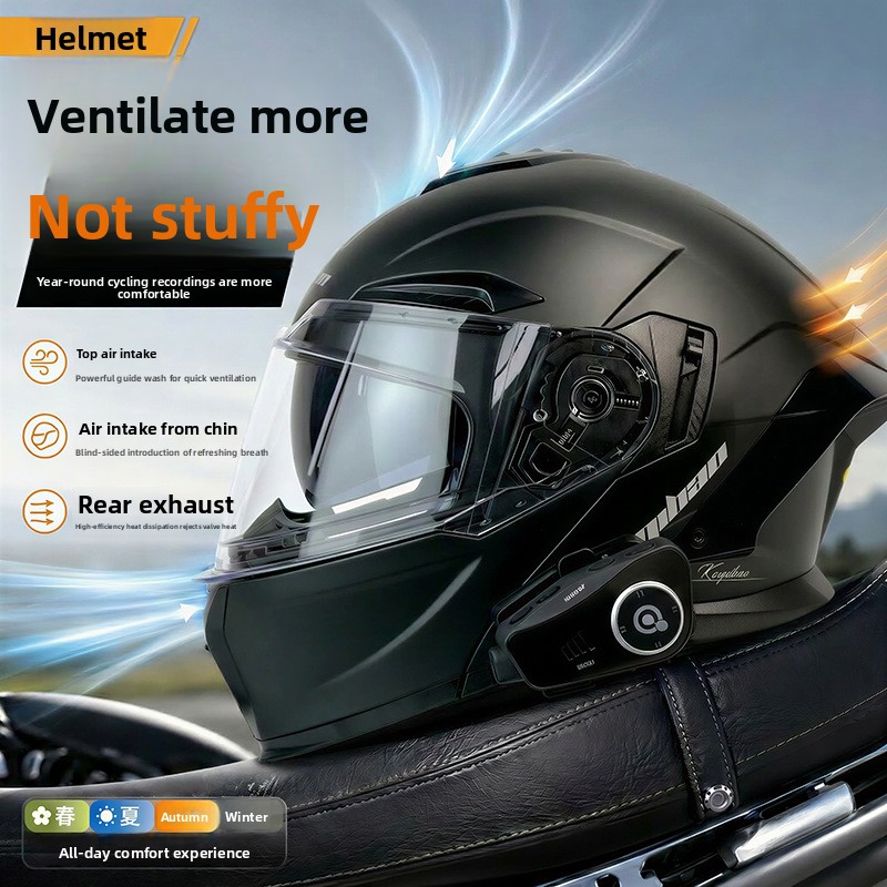 Kuqibao 3C-zertifizierter Moto – Full Face Motorcycle Helmet With Bluetooth Bewertung und Preis