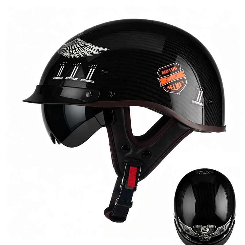 Kohlefaser-Motorrad-Halbschale – Carbon Fiber Lightweight Motorcycle Helmet Bewertung und Preis